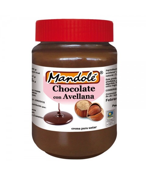 Crema chocolate con avellana 375g Mandolé